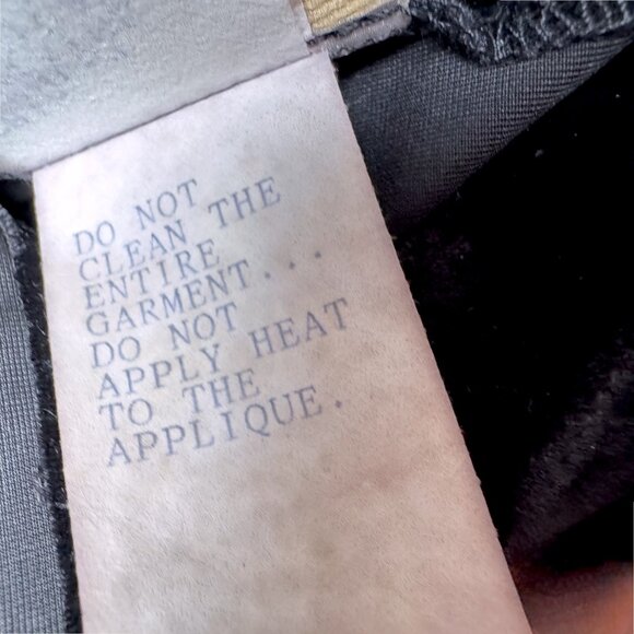 CACHE Vintage Y2K Feminine Black Sheer Mesh Velvet Lace Mock Neck Top Blouse S - Picture 13 of 13